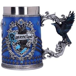 Nemesis Now Harry Potter verzamelbare mok met Hogwarts Ravenklauw-motief, 15,5 cm, zilverblauw