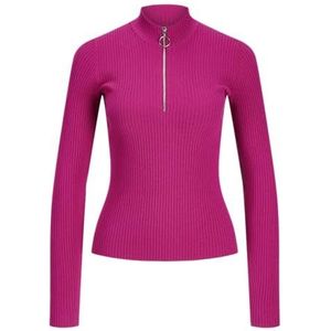 JACK & JONES Jxzoma Tight Half Zip Tricot pour femme, fuchsia, S