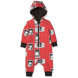 Igi&Co Hooded Onesie Unisex Baby Jumpsuit meerkleurig (Rain Watchers Red Ra), 80/86 (fabrieksmaat: 12-18 M), meerkleurig (Rain Watchers Red Ra)