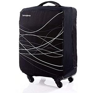 Samsonite Bedrukte bagagehoes, zwart, M, bedrukte bagagehoes, zwart., Bedrukte bagagehoes