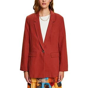 ESPRIT 043ee1g303 Blazer voor dames, Terracotta