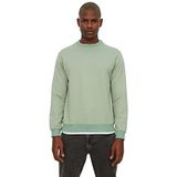 Trendyol Effen sweatshirt met ronde hals trainingspak voor heren (1 stuk), Groen