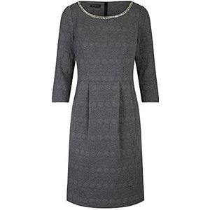APART jersey-jurk, cloque, grijs-melange, 42, Grijs Chinees