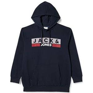 JACK&JONES PLUS Jjecorp Logo Sweat Hood Noos Pls trainingspak heren, Navy Blazer / druk: Play 4, 3XL oversized, Navy Blazer / druk: Play 4