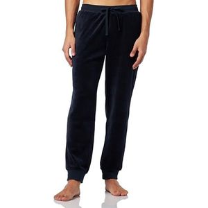 Emporio Armani Trousers en Chenille pour Homme avec Logo Bold Pantalon de survêtement, Marine, XL