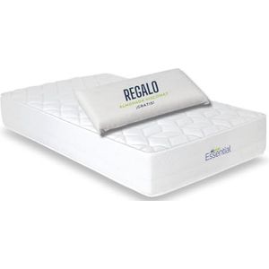 Matnature Essential | Matras van traagschuim | Core HR (High Resilience) | Duurzaam en compact | Omkeerbaar zomer en winter | Hoogte 24 cm (90 x 190 cm)