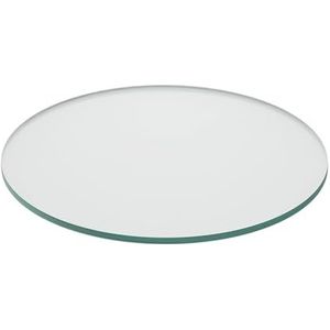 Relaxdays 8 mm veiligheidsglasplaat, gehard veiligheidsglas, voor tafel, pan en meer, ronde glasplaat, Ø 30 cm, transparant