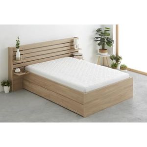 Degrees home - Matrasbeschermer, ademend, gewatteerd, verstelbaar, mijtdicht, voor bed 150 x 190/200 cm