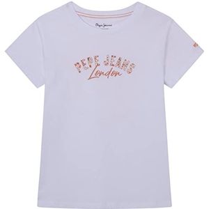 Pepe Jeans Gervera T-shirt voor meisjes, Wit (wit)