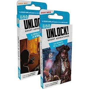 Space Cowboys – Unlock! Short Adventures – Het ontwaken van de mummie + de geheimen van de octopus – gezelschapsspel, coöperatieve kaarten vanaf 10 jaar – Escape Game – 1 tot 6 spelers – 30 minuten –
