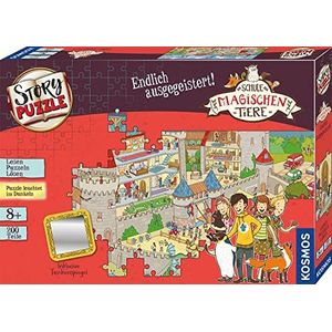 KOSMOS 698737 Story Puzzle: Die Schule der magischen Tiere - Endlich ausgegeistert!, Leuchtet im Dunkeln, 200 Teile, Lesen - Puzzeln - Rätsel lösen, für Kinder ab 8 Jahre, Geburtstagsgeschenk