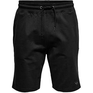 Only & Sons Onsneil Sweatshorts voor heren, zwart.