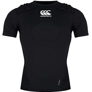 Canterbury of New Zealand CCC Pro Rugby beschermend vest, uniseks, zwart/wit/zilver, maat S