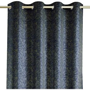 AmeliaHome Blackout Verduisteringsgordijn Veras, 140 x 250 cm, marineblauw goud