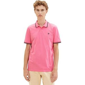 TOM TAILOR Denim 1036386 Basic poloshirt met geborduurd logo heren (1 stuk), 31645 - Summer Time Pink