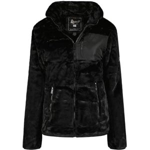 Geographical Norway Dorothee Lady Polaire Chaude Femme Chaude Fermeture Zip - Veste Automne Hiver Printemps Chaud Femmes - Longues Manches Pull Fourrure Doux Confort Outdoor (Noir S), Noir, S