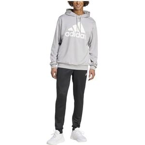 adidas Heren trainingspak met capuchon badstof, MGREYH/zwart/wit, S