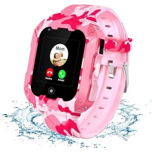 OKYUK 4G Smartwatch voor kinderen, horloge voor jongens en meisjes met GPS-tracker, bidirectionele oproepen, spraak- en videochat, SOS WiFi - Trendy smartwatch voor verjaardag
