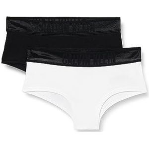 Calvin Klein 2PK Shorty Shorts voor jongens en dames, Pvhblack/Pvhwhite