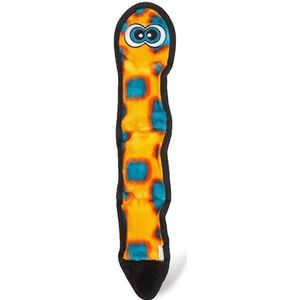 Outward Hound 32066 Invincibles slang pluche zonder vulling piepend speelgoed voor honden, 3 inch, klein, oranje en blauw