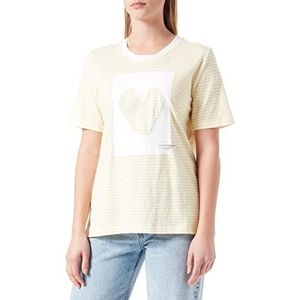 s.Oliver T-shirt voor dames, Geel #F0ead6