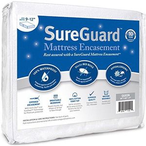Kleine tweepersoons matrasbeschermer, waterdicht, hoeslaken met rits, waterdichte matrashoes, ritssluiting, rondom bescherming, 30 cm diep (klein, tweepersoons, 120 x 200 cm Kleine tweepersoons matrasbeschermer, waterdicht, hoeslaken met rits, waterdichte matrashoes, ritssluiting, rondom bescherming, 30 cm diep (klein, tweepersoons, 120 x 200 cm