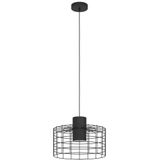 EGLO Milligan Moderne industriële hanglamp van metaal zwart wit met E27 fitting Ø 38 cm
