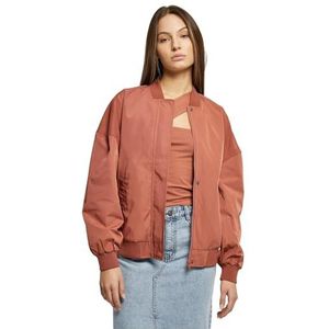 Urban Classics Gerecycled lichtgewicht oversized bomberjack voor dames, Terracotta