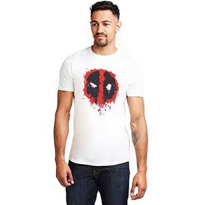 Marvel Deadpool T-shirt voor heren, Wit.