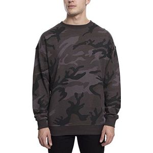 Urban Classics Camouflage pullover voor heren, ronde hals, meerkleurig (Dark Camouflage 784)