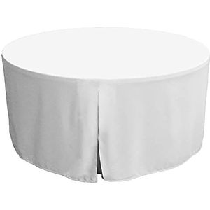 Tablevogue Voor buffettafel, rond, feest, vakantiediner en meer, 100% polyester, wit, 152,4 cm