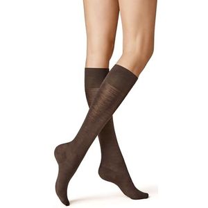 KUNERT Sensual dames merinowol halfhoge sokken, Bruin
