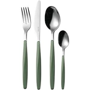 Guzzini JUST Set 24 Cutlery For 6 Places At The Table In Stainless Steel Milky White 122900156 24 Pc 58256210