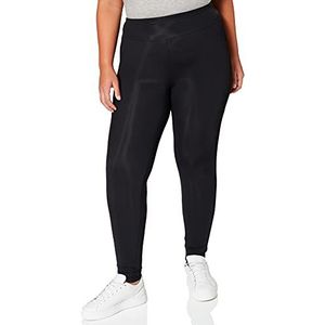 Urban Classics High waist leggings met glanzende strepen voor dames, zwart/zwart
