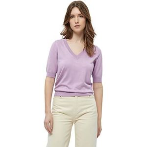 Minus Milla T-shirt en tricot à col en V pour femme, 7030 lupin violet, XL