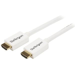 StarTech.com HDMI High Speed HDMI-kabel Ultra HD 4k x 2k 1m HDMI naar HDMI kabel CL3 voor wandmontage M/M wit (HD3MM1MW)
