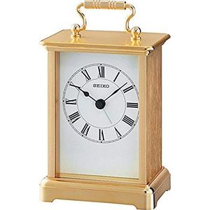 Seiko Unisex Horloges Houder Aluminium Wit qhe093g, goud, Traditioneel