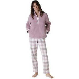 Lovable Chiuso Con Zip Pelliccetta E Flanella Homewear Dames (1 stuk), Roze