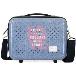 Pepe Jeans Noni Denim Nececer aanpasbare veelkleurige 29 x 21 x 15 cm hard ABS 9,14 l 0,6 kg by Joumma Bags, meerkleurig, aanpasbare noodzaak, Meerkleurig, Aanpasbaar