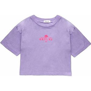 Replay T-shirt à manches courtes en coton pour fille, 517 Lillac, 4 ans