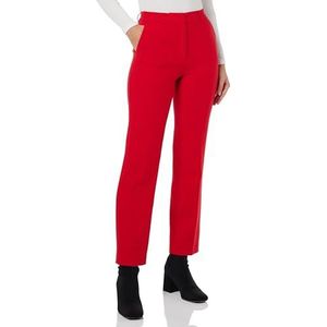 s.Oliver BLACK LABEL Pantalon pour femme coupe droite, rouge, taille 40, rouge, 40W / 32L