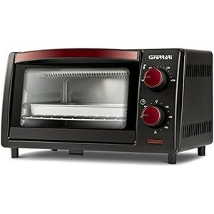 G3 Ferrari G10169 Il Moro 10 Elektrische oven, 10 liter, 800 W, timer 60 minuten, openingsbodem voor eenvoudige reiniging, 100-230 °C, roestvrijstalen rooster, rood/zwart