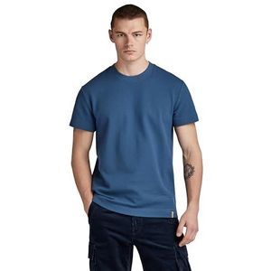 G-STAR RAW Essential Pique T-shirt voor heren, Blauw (Rank Blue D23690-d287-868)