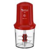 Moulinex AT714G32 mini elektrische hakmolen Multi Moulinette 3-in-1, hakken, mengen, emulgeren, mayonaise, slagroom, vlees, groenten, kruiden, specerijen, gedroogd fruit, 2 snelheden, 500 W, robijnrood