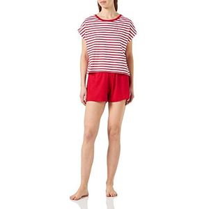 Tommy Hilfiger Pyjamaset met korte mouwen en korte mouwen, Red Breton Stripes/Primary Red