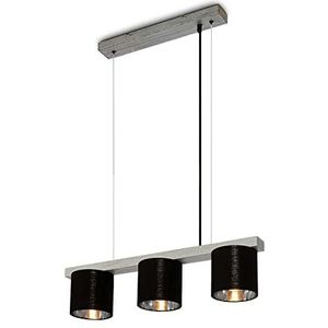 BRILONER - Hanglamp - 136 CM - Excl. 3X E14 - Antiek Zilver