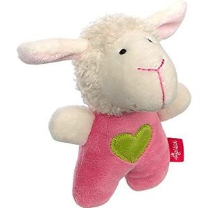 SIGIKID 42802 rammelaar schaap Red Stars babyspeelgoed aanbevolen vanaf de geboorte, roze/wit