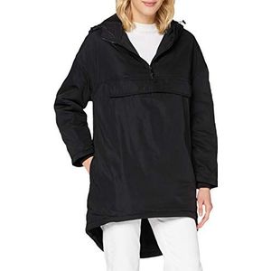 Urban Classics Dames Long Oversized Pullover Dames Jas, zwart.