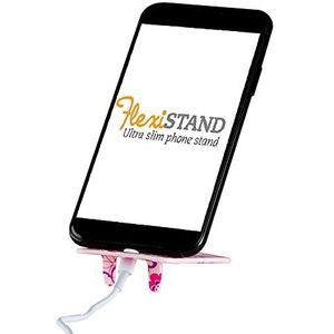 Gifts for Readers & Writers Flexistand mobiele telefoon houder voor iPhone en Android, klein, verstelbaar, met roze bloemen