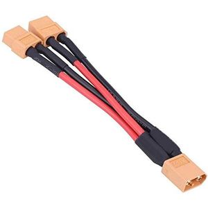 YUNIQUE BELGIË 1 stuk Xt60 stekkerconnector adapterkabel voor 14Awg batterij parallelle kabel voor Rc Lipo (1 bus tot 2 mannen)